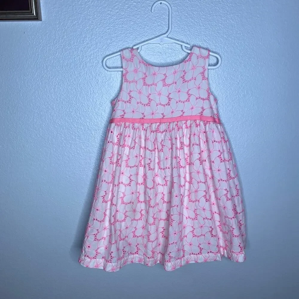 Baby Gap Pink Cutout Floral Dress 4